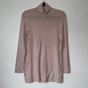 CHICOS | PINK TURTLENECK SWEATER TUNIC 0/S